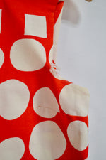 Sixties Dark Orange Patterned Shift Dress