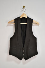 Antique 1910s/1920s Waistcoat Black Vest