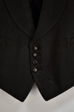 Antique 1910s/1920s Waistcoat Black Vest