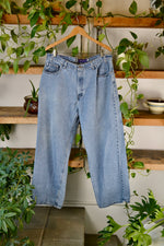Silver Tab Baggy Mega Wide Leg Blue Jeans