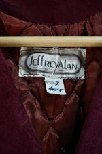 Vintage Plum Burgundy Suede Coat