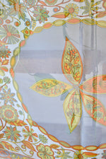 Sheer Silk Floral Scarf