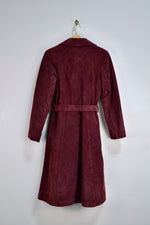Vintage Plum Burgundy Suede Coat
