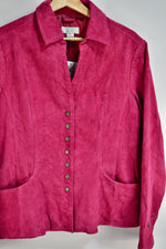 Y2K Hot Pink Suede Jacket