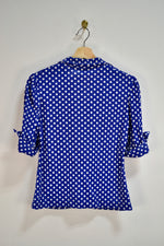 Vintage Navy Polka Dot Blouse