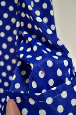 Vintage Navy Polka Dot Blouse