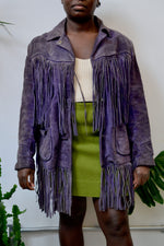 Sixties Purple Fringe Jacket