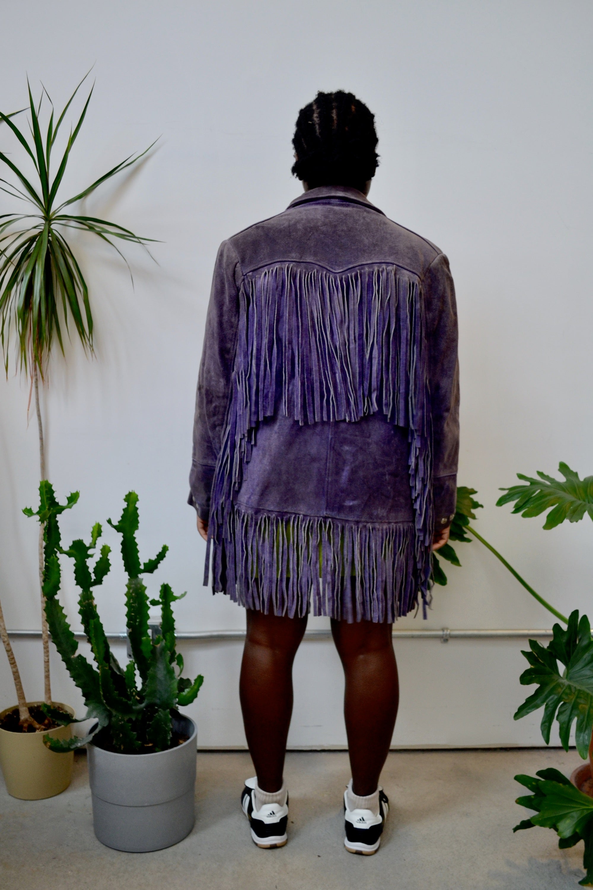 Sixties Purple Fringe Jacket