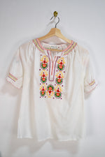Adorable Vintage Embroidered Peasant Blouse