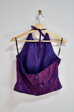 Y2K Gunne Sax Iridescent Purple Halter Top