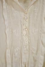 Antique Gauzy Embroidered Blouse