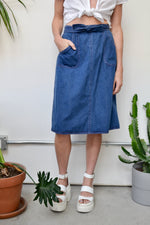 Seventies Denim Wrap Skirt