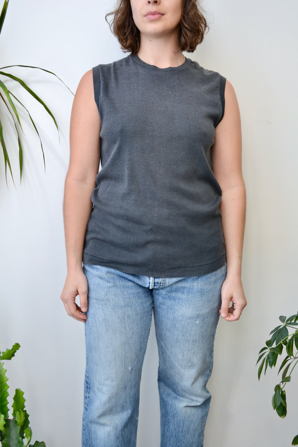 Charcoal Muscle Tee