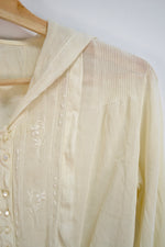 Antique Gauzy Embroidered Blouse