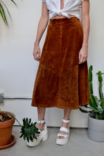 Rust Suede Skirt