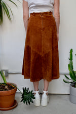 Rust Suede Skirt