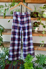 Vintage Plaid Wide Leg Cords