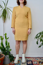 Eighties Mustard Wiggle Dress