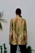 Indonesian Print Satin Blouse