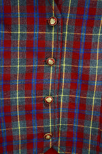 Vintage Red Plaid Vest