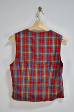 Vintage Red Plaid Vest