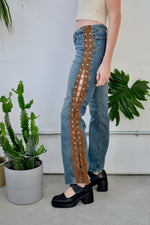 Lace Up Low Rises Flares