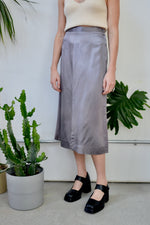 Fifties Satin Mid Length Skirt