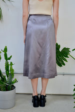 Fifties Satin Mid Length Skirt