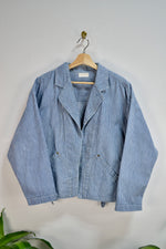 Vintage Hickory Stripe Denim Jacket