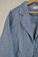 Vintage Hickory Stripe Denim Jacket