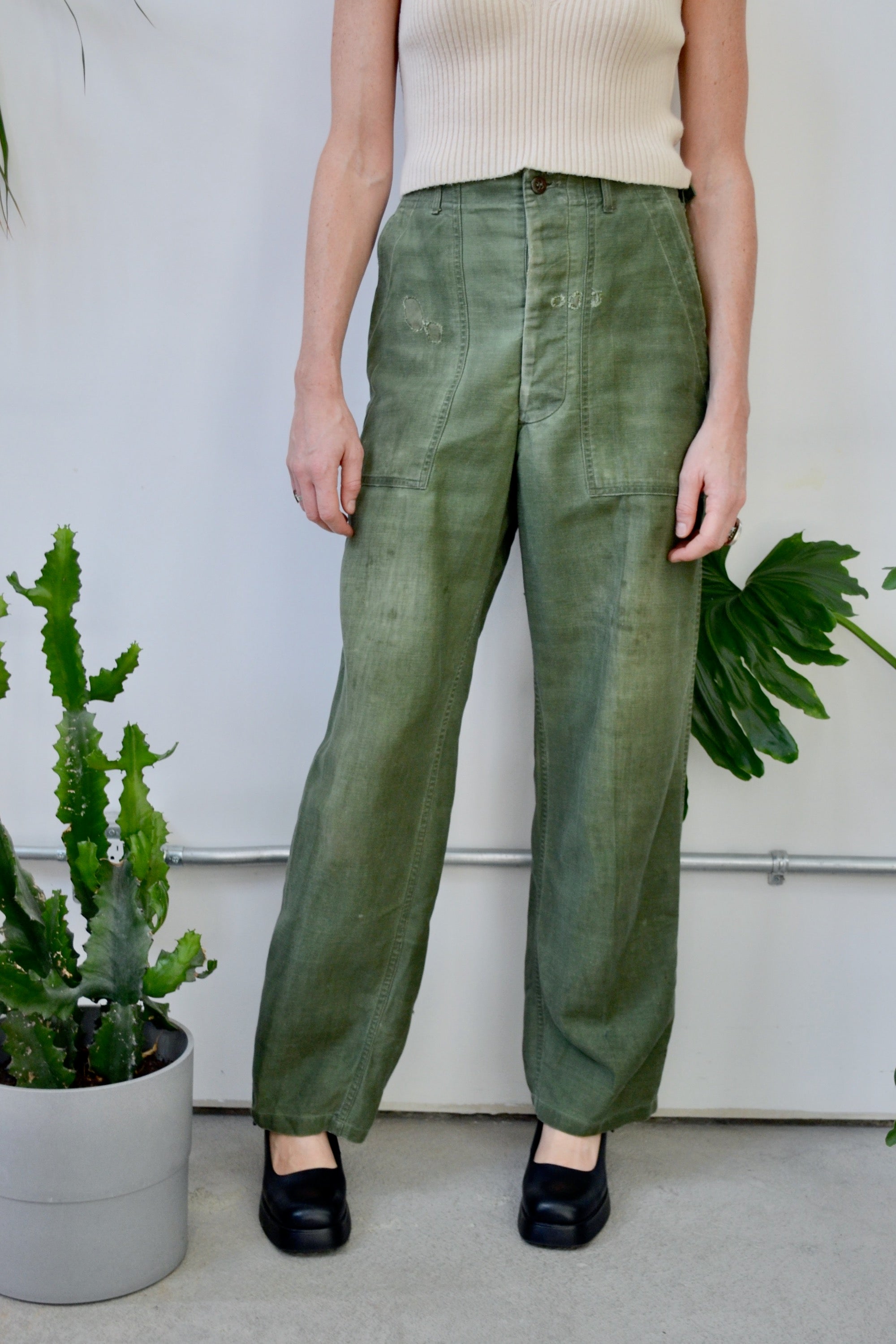 Worn Army Trousers