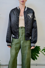 Raiders Quilted Satin Bomber