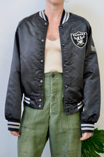 Raiders Quilted Satin Bomber