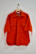 Dark Orange Woolrich Cotton Cut Off Shirt