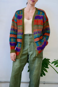 Chevron Mohair Cardigan