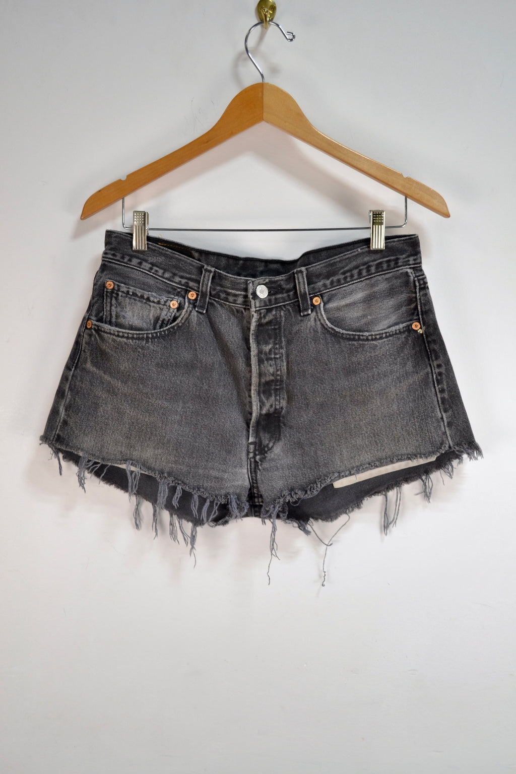 Faded Black Levi Cut Offs