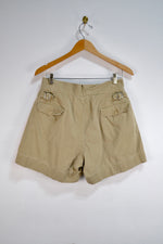 Vintage Buckle Back Trouser Shorts