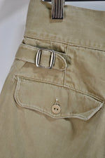 Vintage Buckle Back Trouser Shorts