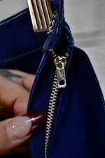 Vintage Navy Pleated Skirt