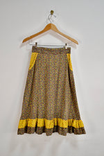 Black and Yellow Calico Prairie Skirt