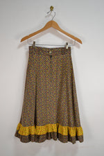 Black and Yellow Calico Prairie Skirt