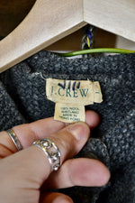 Grey Wool Cable Knit Sweater Vest