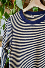 Vintage Navy Striped Thermal