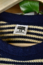 Vintage Navy Striped Thermal
