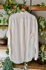 Ralph Lauren Cream Silk & Linen Blend Button Up