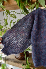 Plum Mohair Puff Sleeve Knit