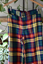 70s Nardwuar Style Wide Leg Plaid Trousers