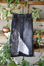 Y2K Fubu Stretchy Black Denim Maxi
