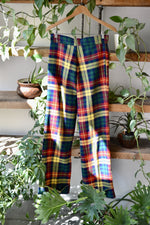 70s Nardwuar Style Wide Leg Plaid Trousers
