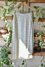 90s April Cornell Floral Rayon Tiered Skirt